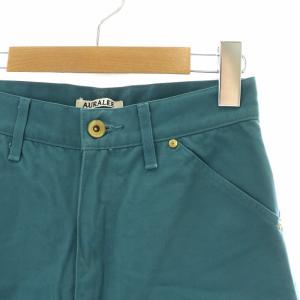 AURALEE 22AW コットンオイルドキャンバスパンツ cotton oiled canvas pants ハイウエスト