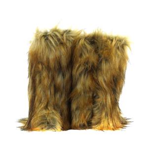 FUMIKA_UCHIDA FAUX FUR BOOTS COVER ONESIZE COYOTE