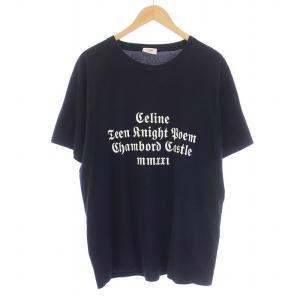 21AW トルバドゥール ルーズTシャツ ロゴプリント M ブラック