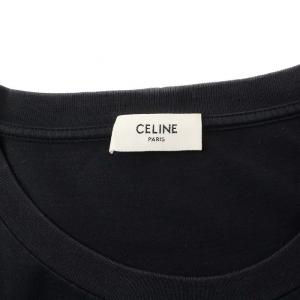 CELINE 21AW トルバドゥール ルーズTシャツ ロゴプリント M ブラック