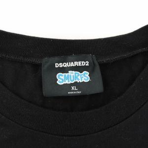 DSQUARED2 23SS SMURFX スマーフ ディズニー Disney コラボ Tシャツ 半袖 プリント ロゴ XL