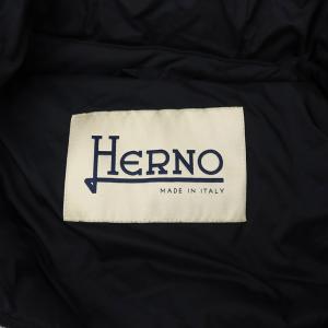 HERNO ウール コンビ ダウンコート イタリア製 38 ブラック PI01760D
