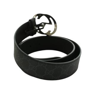 GUCCI GGスプリーム ベルト インターロッキングG GG バックル   90・36 ブラック