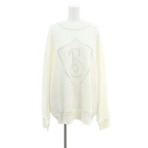 ロゴデザインニットプルオーバー M ホワイト