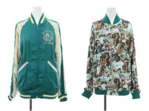 TOUR 84 GIRL リバーシブルスカジャン ジャケット ターコイズブルー SH /SY OS