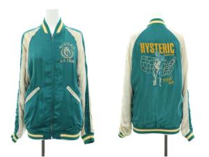 HYSTERIC GLAMOUR TOUR 84 GIRL リバーシブルスカジャン ジャケット ターコイズブルー SH /SY OS