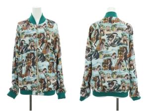 HYSTERIC GLAMOUR TOUR 84 GIRL リバーシブルスカジャン ジャケット ターコイズブルー SH /SY OS