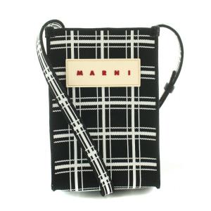 MARNI チェックショルダーバッグ ブラック ホワイト SBMP0152A0P6053