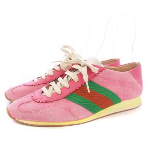 GUCCI 18AW Rocket Suede Low スニーカー シェリーライン 39 ピンク