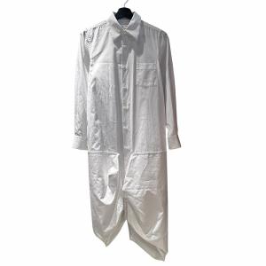 23AW シャツワンピース ロング丈 長袖 XS 白 ホワイト GL-B008