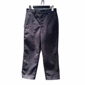 18AW ペイント加工 クロップド スラックス XSサイズ ブラック系 1B-P004