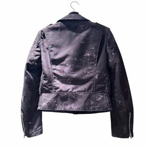 BLACK COMME des GARCONS 18AW ペイント加工 ダブル ライダースジャケット XS ブラック系 1B-J015