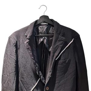 COMME des GARCONS HOMME PLUS EVER GREEN ポリ縮絨 テーラードジャケット M ブラック 2B PR-J222