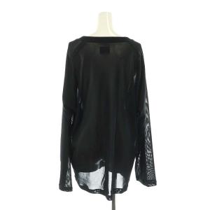 Needles メッシュ カットソー Tシャツ 長袖 L 黒 ブラック EJ224 /DF OS