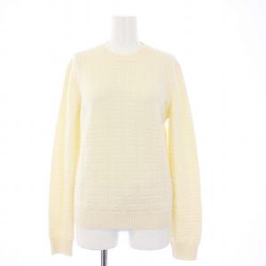 22AW Hアッシュ ニット クルーネック ウール 36 アイボリー 2H2630DA