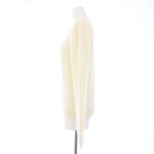 HERMES 22AW Hアッシュ ニット クルーネック ウール 36 アイボリー 2H2630DA