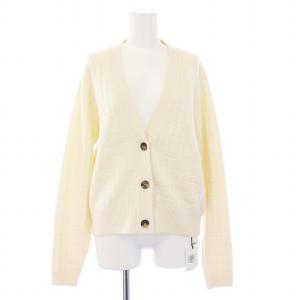 22AW Hアッシュ ニットカーディガン 34 アイボリー