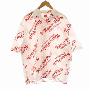 × ヴェルディ Verdy ボクシーシャツ 半袖 開襟 総柄 L 白 ホワイト FE55CH1119P4