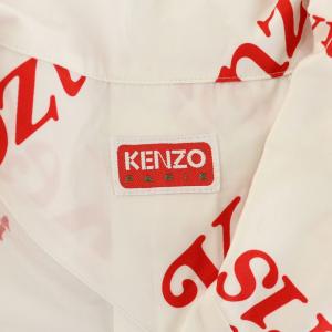 KENZO × ヴェルディ Verdy ボクシーシャツ 半袖 開襟 総柄 L 白 ホワイト FE55CH1119P4