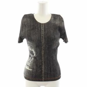 ISSEY MIYAKE プリーツ デニム転写Tシャツ