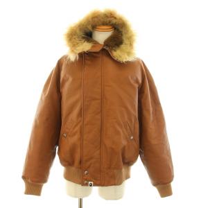 初期 ラクーンファー付きカウレザーN-2Bダウンジャケット