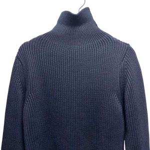 Andersen-Andersen 5GG ミドルゲージ ウール タートルネック ハイネック ニット  XS 紺 ネイビー