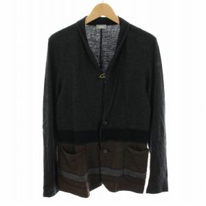 ビーコン BEACON ニットカーディガン 長袖 2 チャコールグレー 茶 ブラウン 15WBM-T04232