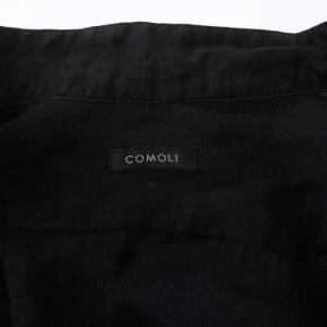 COMOLI 22SS リネンWクロス プルオーバーシャツ リネン100％ S ブラック