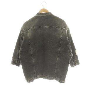 R13 ダメージ加工 デニムジャケット ジージャン Gジャン M 黒 ブラック /KO OS