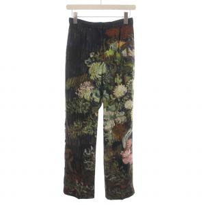 23AW THE MET FLOWER PANTS ストレート パンツ 花柄 S 紺 ネイビー マルチカラー