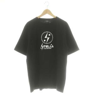 プリントカットソー 半袖 Tシャツ XL 黒 白 ブラック ホワイト /MI OS SH