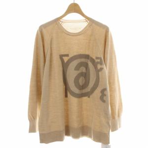 タグ付き 20AW ニット セーター ロゴ ウール混 クルーネック S32HA0575 長袖 XS ベージュ