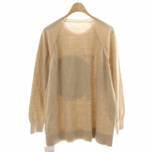MM6 Maison Margiela タグ付き 20AW ニット セーター ロゴ ウール混 クルーネック S32HA0575 長袖 XS ベージュ
