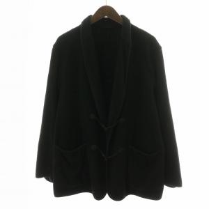 22SS シルクパイル スモーキングジャケット 2 ブラック V01-01009