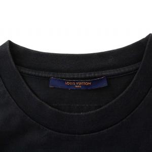 LOUIS VUITTON 21AW LVエンボス Tシャツ XL ブラック RM212 NPG HLY64W