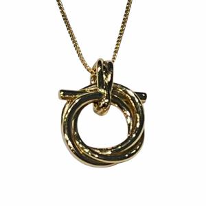 Salvatore Ferragamo ガンチーニ ネックレス ペンダント ゴールドカラー AA