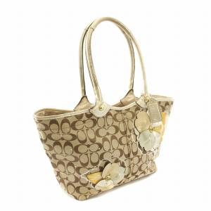 COACH ブリーカーシグネチャーフローラルトート トートバッグ ハンドバッグ キャンバス ベージュ F16276