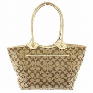 COACH ブリーカーシグネチャーフローラルトート トートバッグ ハンドバッグ キャンバス ベージュ F16276