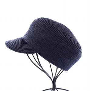 HERMES 23SS Galatee ラフィア キャスケット セリエボタン 56 ネイビー