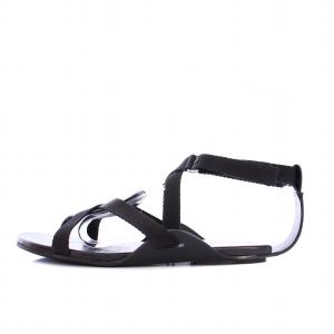 HERMES 20SS フラットサンダル 37 ブラック