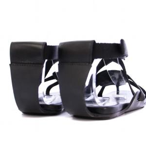 HERMES 20SS フラットサンダル 37 ブラック