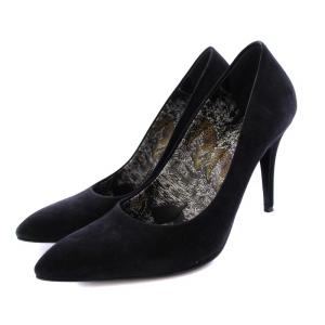 ヴィッキー パンプス スエード 37 ブラック /KH KH