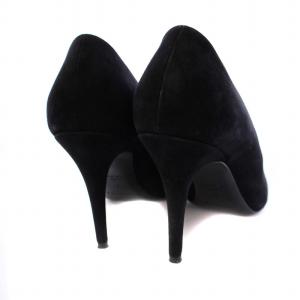 HERMES ヴィッキー パンプス スエード 37 ブラック /KH KH