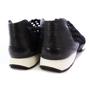 HERMES メッシュ スリッポン 37 ブラック