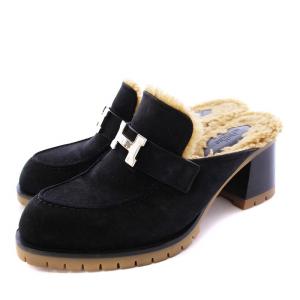 フロール60 ムートン ミュール 37 ブラック