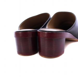 HERMES サボ ミュール レザー 37 ブラック