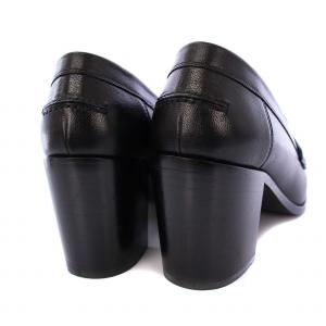 HERMES ドーフィン70 ローファー チャンキーヒール 37 ブラック