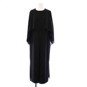 ロングワンピース ケープ 38 ブラック