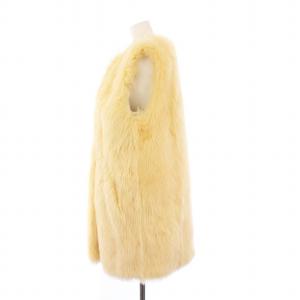 HERMES ラムファーベスト ロング アウター 36 べージュ