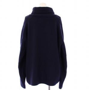HERMES ニット セーター タートルネック ネイビー